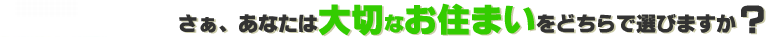 さぁ、あなたはどちらで選びますか?